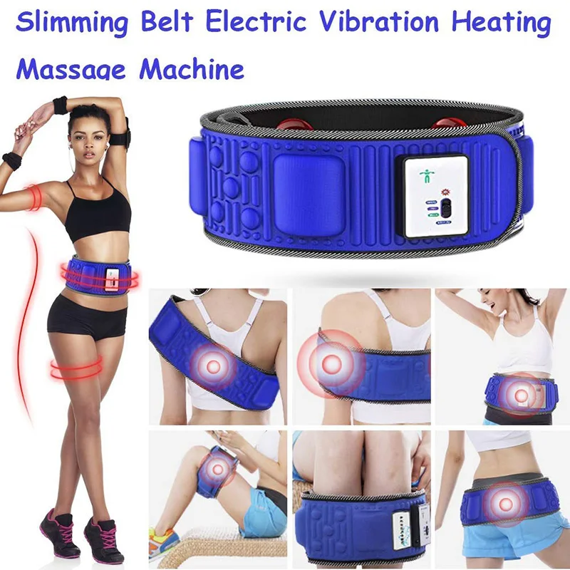 Slimming Belt Electric Vibrating Magnet Abdomen Waist Exercise Leg Belly Fat Burning With 5 Motors Weight Loss Machine Men Women