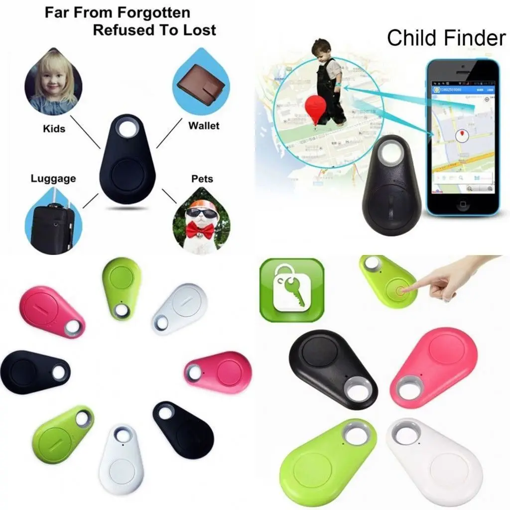 Mini GPS Smart Wireless Bluetooth 4.0 Anti Lost Tracking Alarm Finder Device Auto Car Pets Key Kids Motorcycle Tracker Track