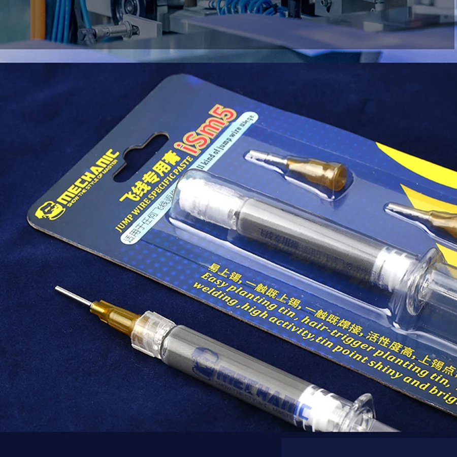 MECHANIKER 3ML Jump Draht Solder Paste Flux Gewidmet Schweißen Zinn Paste für Handy Fingerprint Fly Linie Reparatur mit 3 nadeln