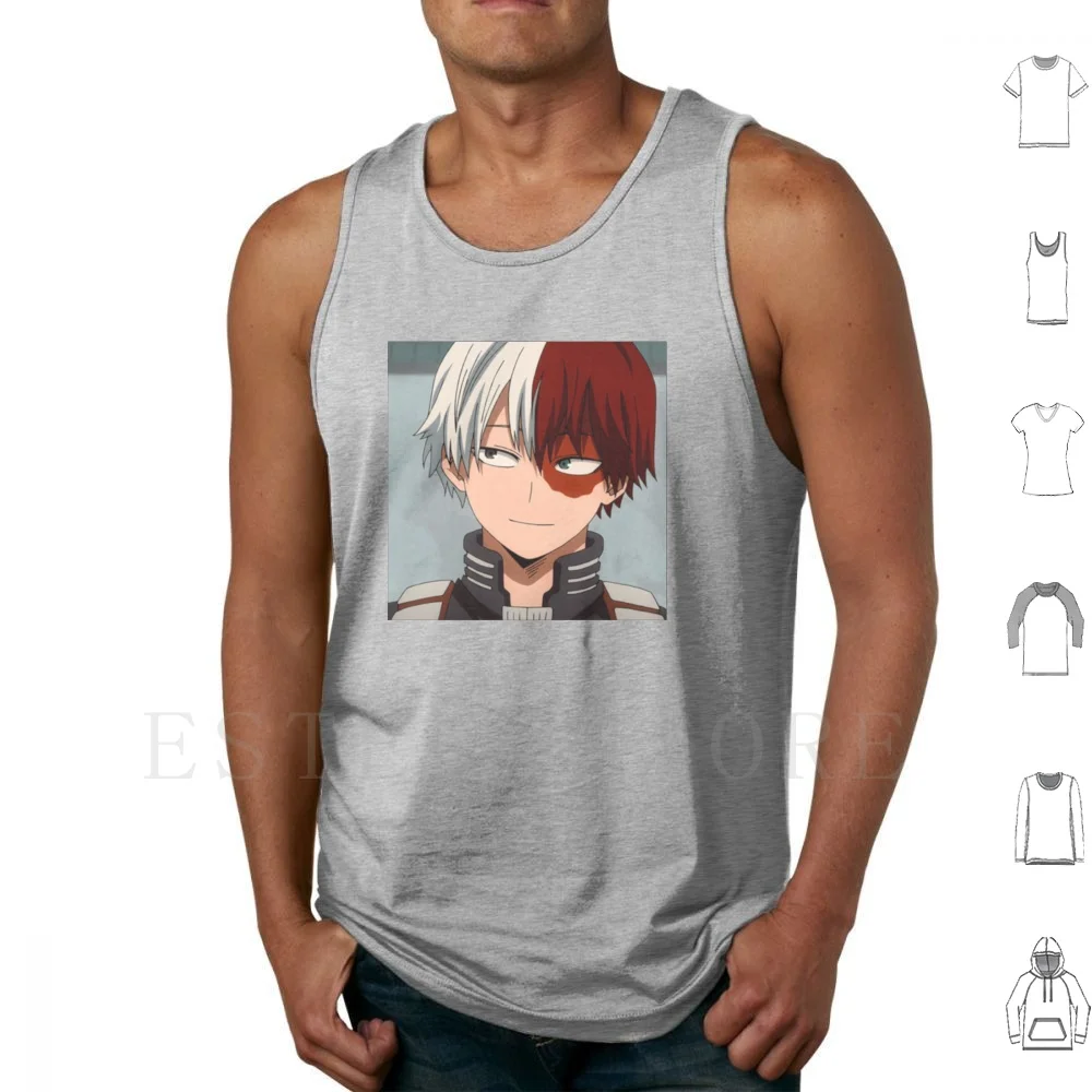 

Shoto Todoroki Tank Tops Vest Cotton Shoto Todoroki Todoroki Mha