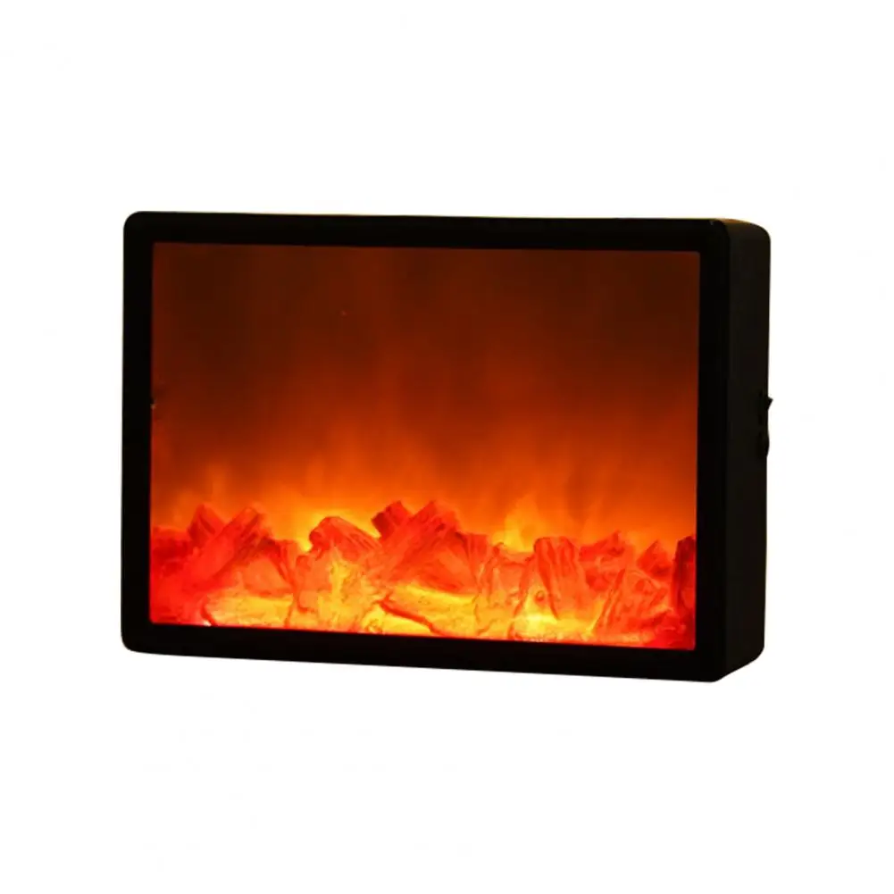 Artificial Fireplace Delicate Fireplace Light ABS Nice-looking Practical LED Flame Lights Indoor Faux Fireplace