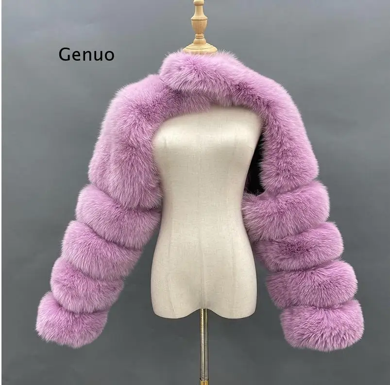 Moda inverno di alta qualità corto cappotto di pelliccia di volpe sintetica donna 2021 Vintage manica lunga caldo visone giacche sottili cappotto di pelliccia Femme Top