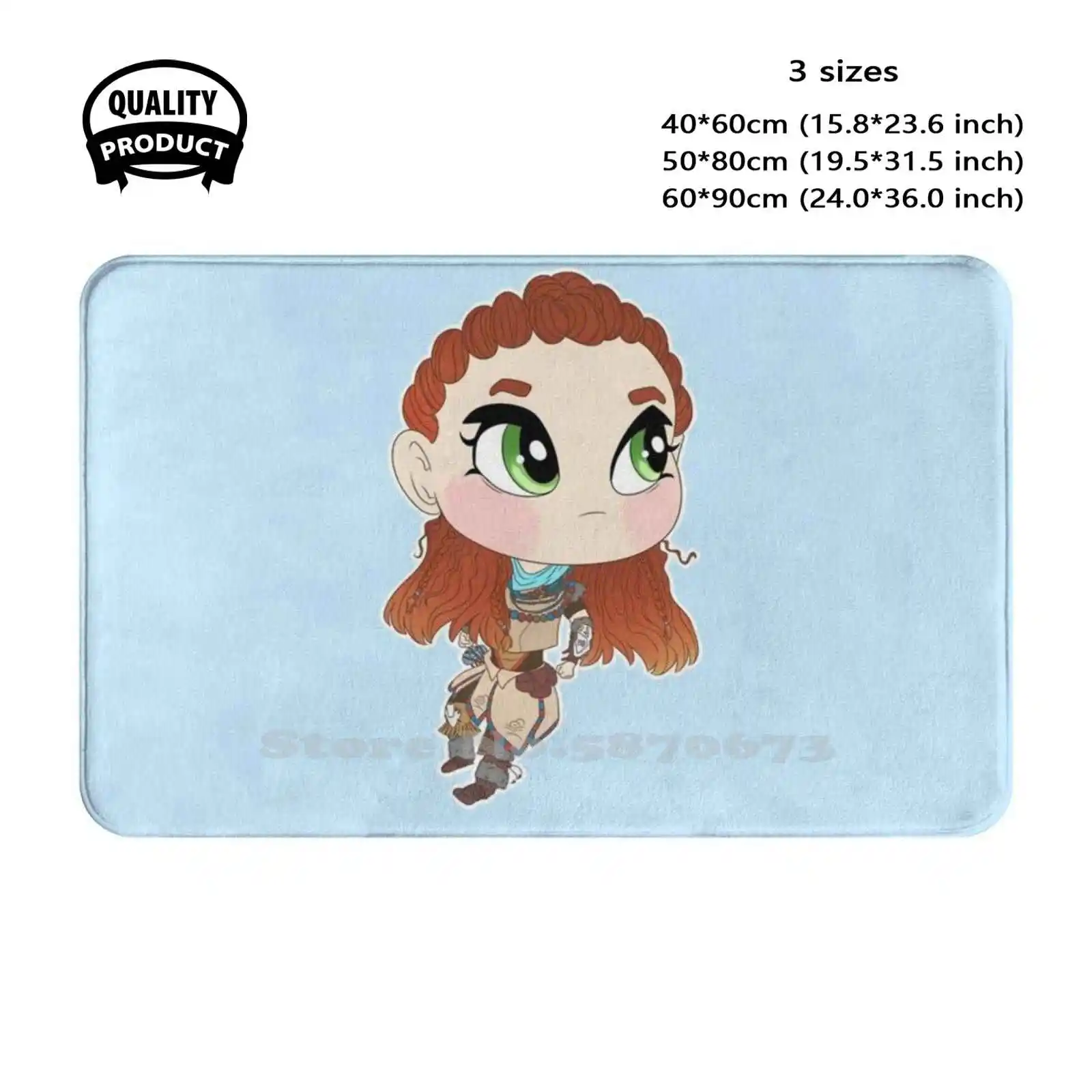 Aloy Mini [ Horizon Zero Dawn ] Soft Cushion Home Carpet Door Mat Car Rug Video Games Gamer Girl Gamer Boy Aloy Horizon Zero