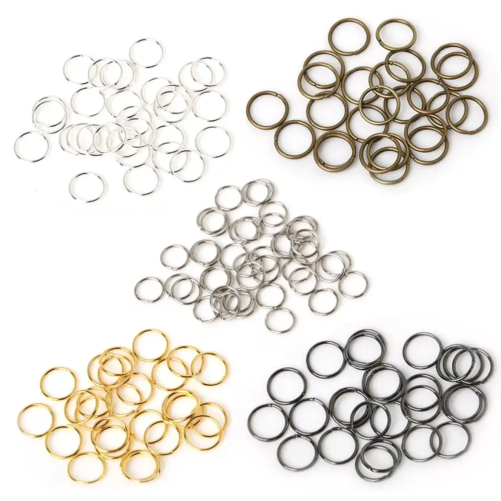 Незамкнутые круглые соединительные кольца 4-10 мм серебристого/золотистого/бронзового цвета, разъемы для изготовления ювелирных изделий «сделай сам», сережек, ожерелий, аксессуаров