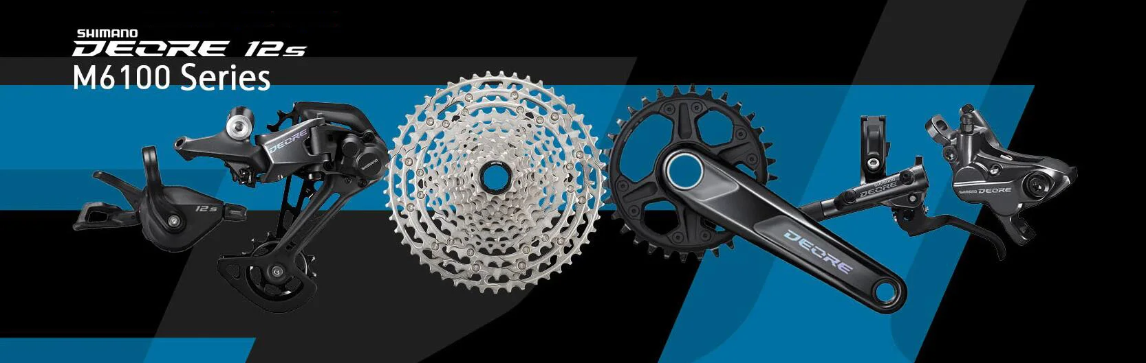 Shimano DEORE M6100 12speed Groupset FC-MT510 CRANKSET and SM-BB52 Bottom Bracket 68/73 mm Shell Width Origin