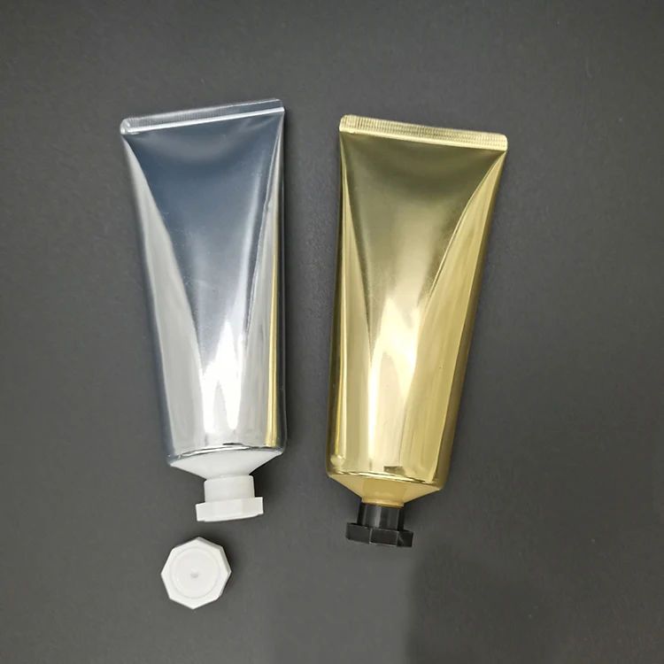 80ml/100ml złota/srebrna miękka tubka delikatny krem do mycia rąk o smaku masła, oczyszczający balsam do rąk, balsam przeciwsłoneczny, esencja, aluminiowo-plastikowy wąż kosmetyczny
