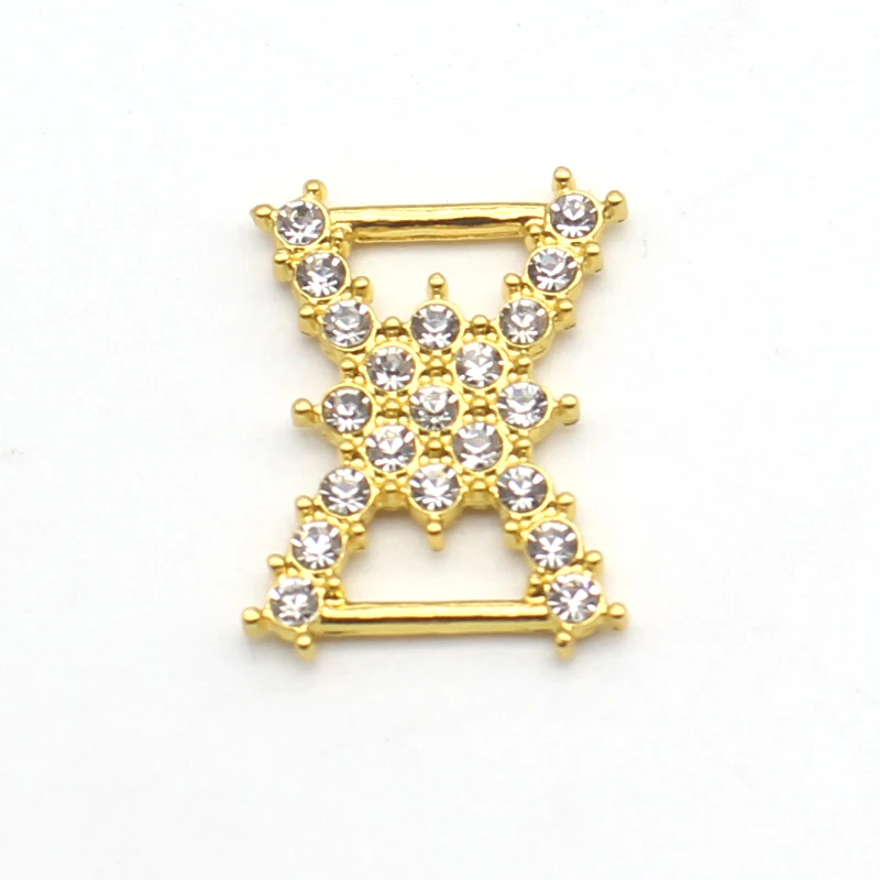 New 10Pcs/Lot 16*25mm Alloy Rhinestones Buckles Jewelry Decoration  DIY Sewing Handwork Beautiful Clothing Accessories