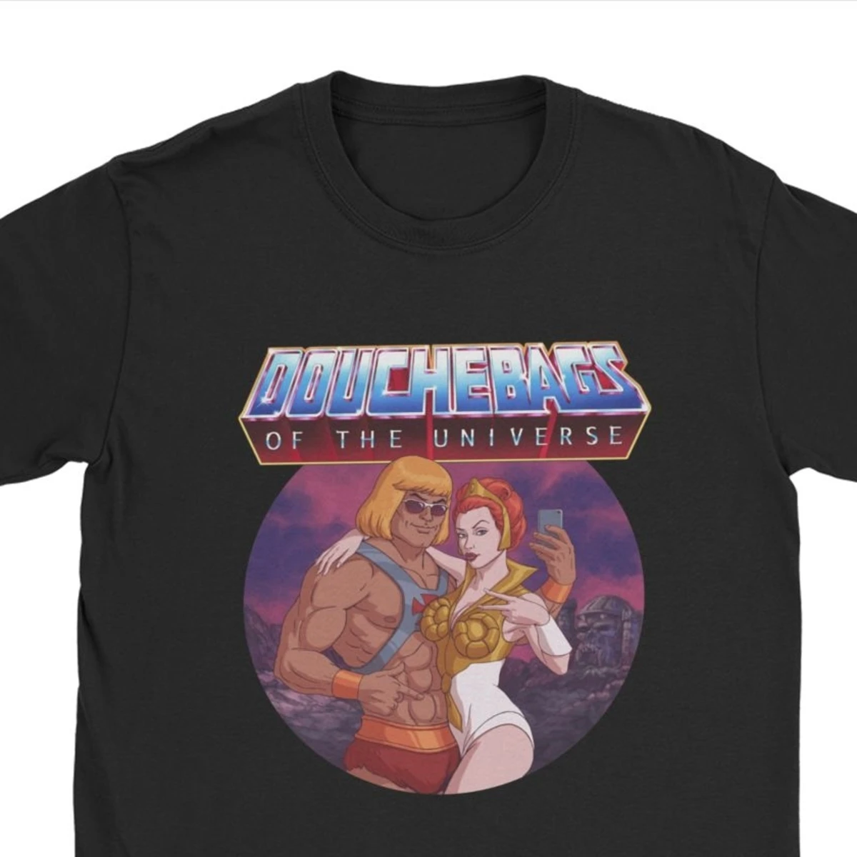 Men Douchebags Of The Universe He-Man  Of The Universe Tee Shirt Skeletor 80s Cotton Tee T-Shirts