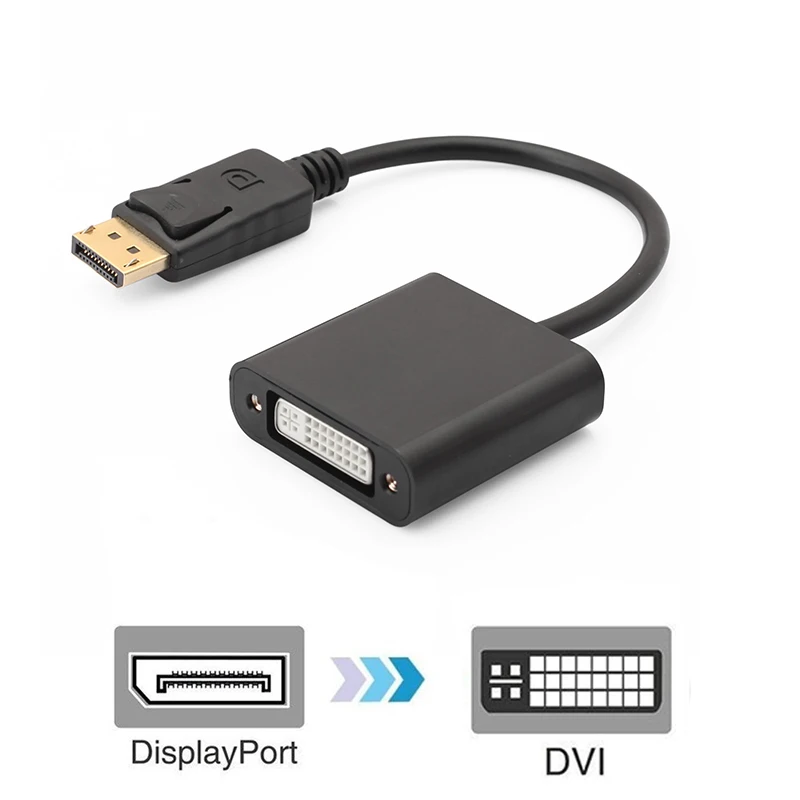 DP DisplayPort to VGA DVI HDMI-Compatible Converter Video Cable Display Port D-Sub Adapter 1080P 720P HDTV Monitor PC