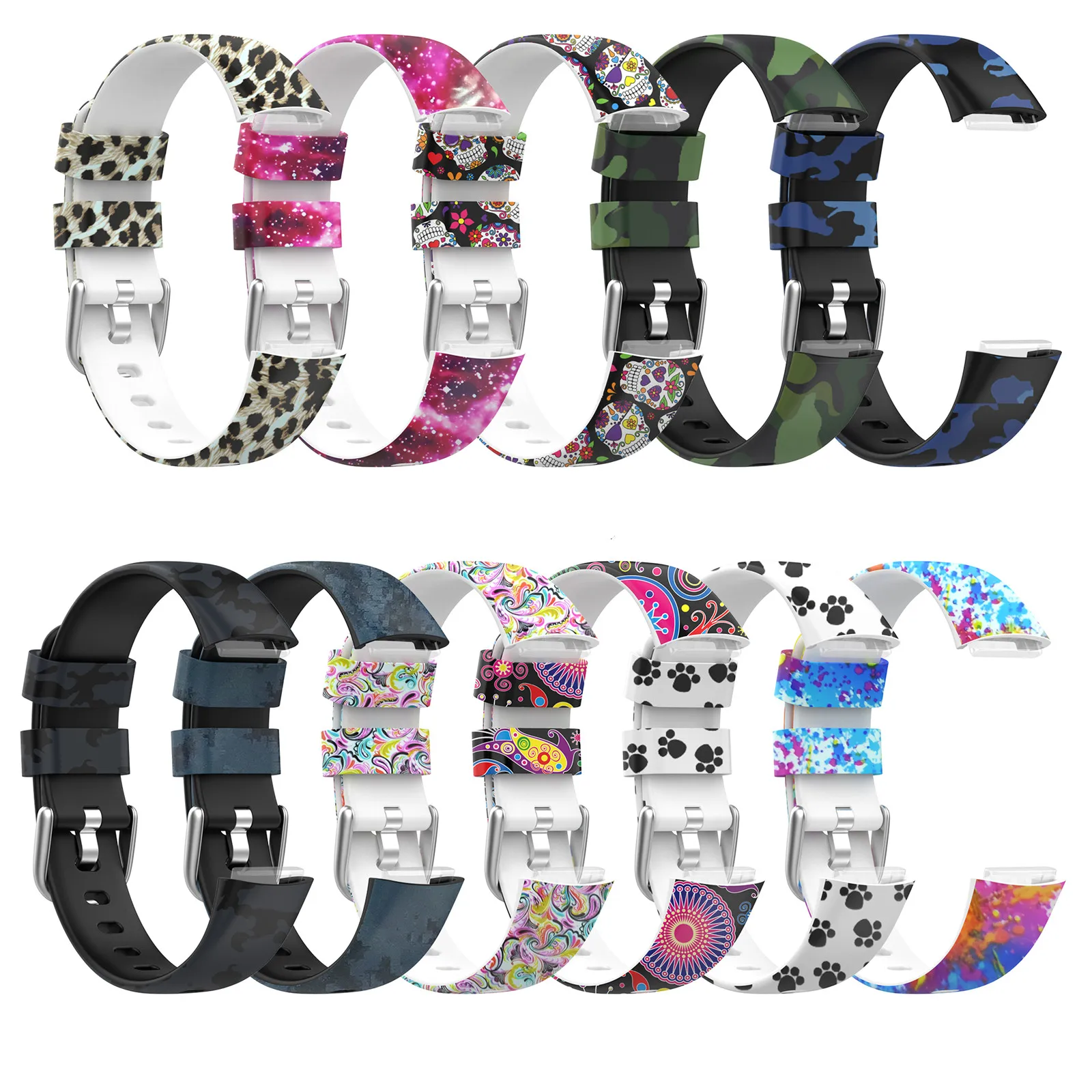 時計バンドストラップfitbitラックススマート腕時計バンドプレミアムシリコーンフィットネス追跡カラフルクリニーク