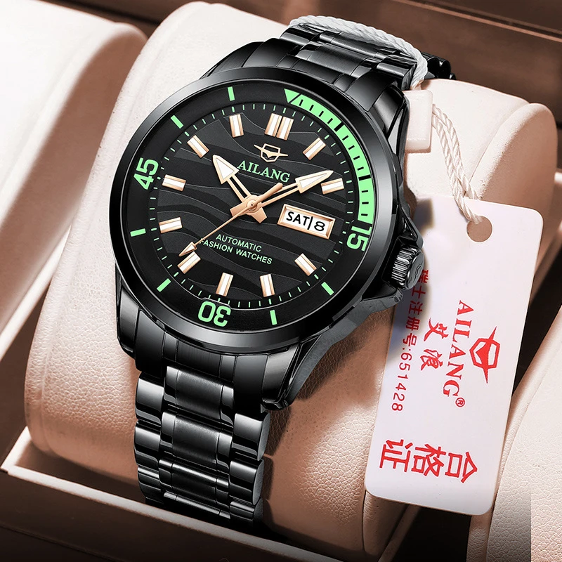 AILANG New Business Mens Mechanical Watches Top Brand Luxury Stainless Steel Sport Waterproof Automatic Watch Relogio Masculino