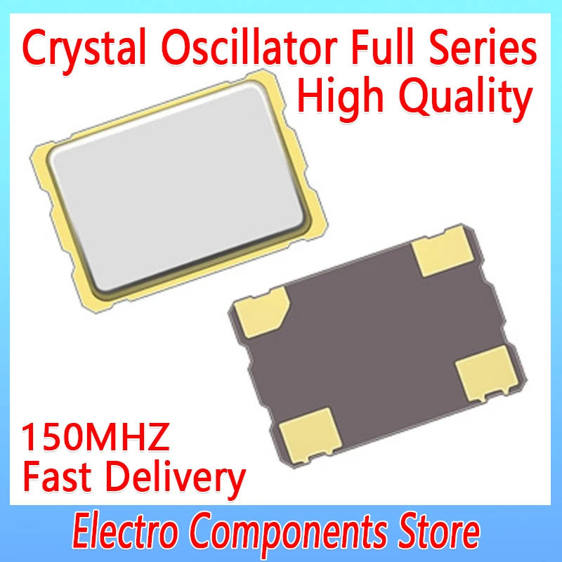 5PCS/Lot 7050 Active Quartz Oscillator 5*7mm SMD 4Pin 150MHZ 7x5 150M SMD Chip Clock Crystal Oscillator Units 7.0*5.0MM OSC