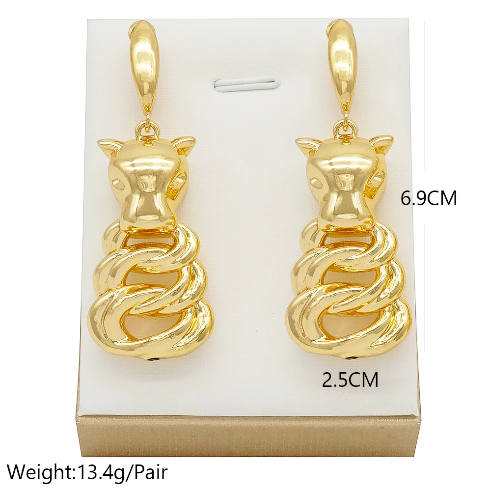 Tendance Drop Dangle Earrings Taurus Earring Unusual Earring  For Women Statement Gold Color Metal Earrings Fashion Jewelry