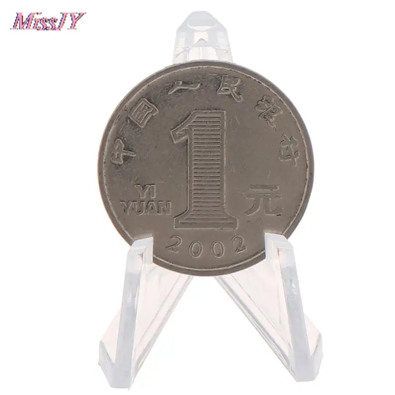 1Pc Card Màn Hình Thể Hiện Đứng Acrylic Trang Sức Đế Đứng Sưu Tầm Đồng Tiền Easel Huy Chương Huy Hiệu Giá Đỡ