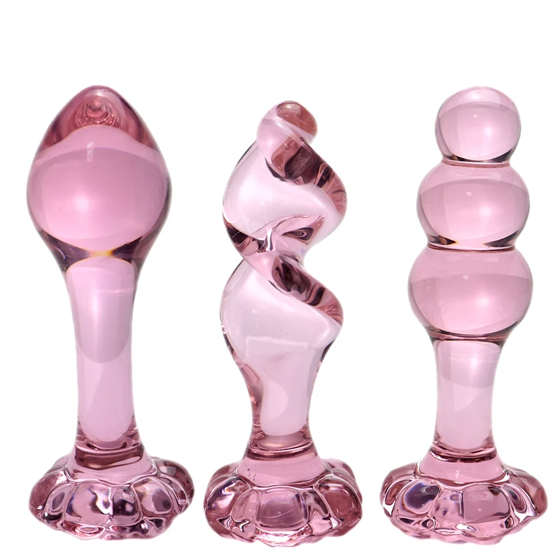 Tapón Anal de cristal de flores para hombres y mujeres, Juguetes sexuales de masturbación, tapón Anal, productos para adultos, masajeador de