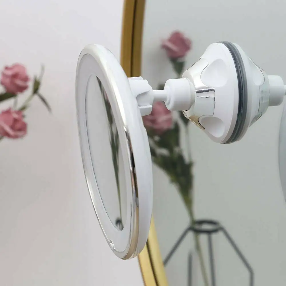 Makeup Mirror 10x Magnifying Mirror 14 Led Light Wall Suction Cosmetic Touch Screen Vanity Table Magnification Cosmetic Mirrors