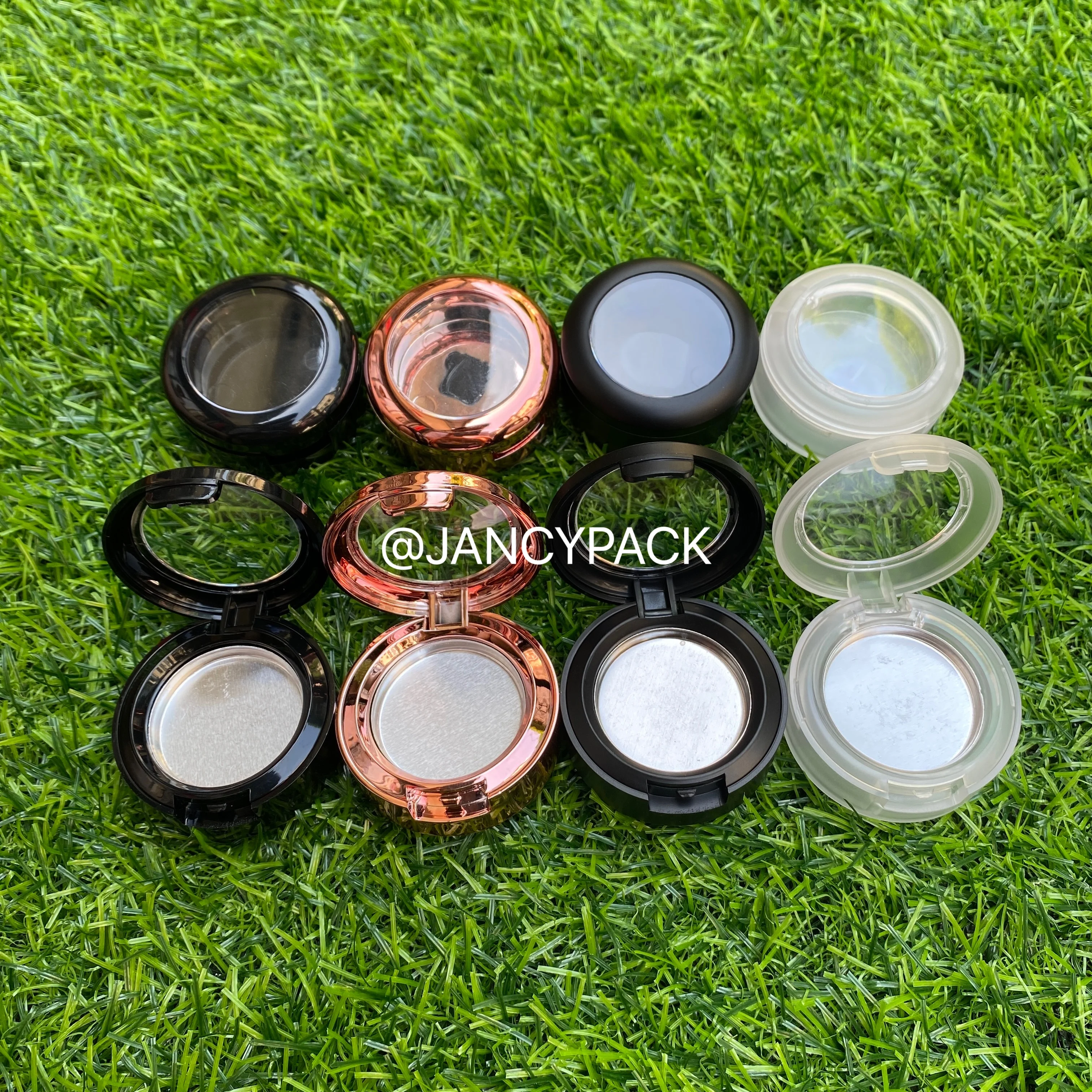 

1g Black Eyeshadow Case Transparent Lid Cosmetic Powder Blusher Compact Pigment Blusher Lipstick Packaging Box Makeup Tool