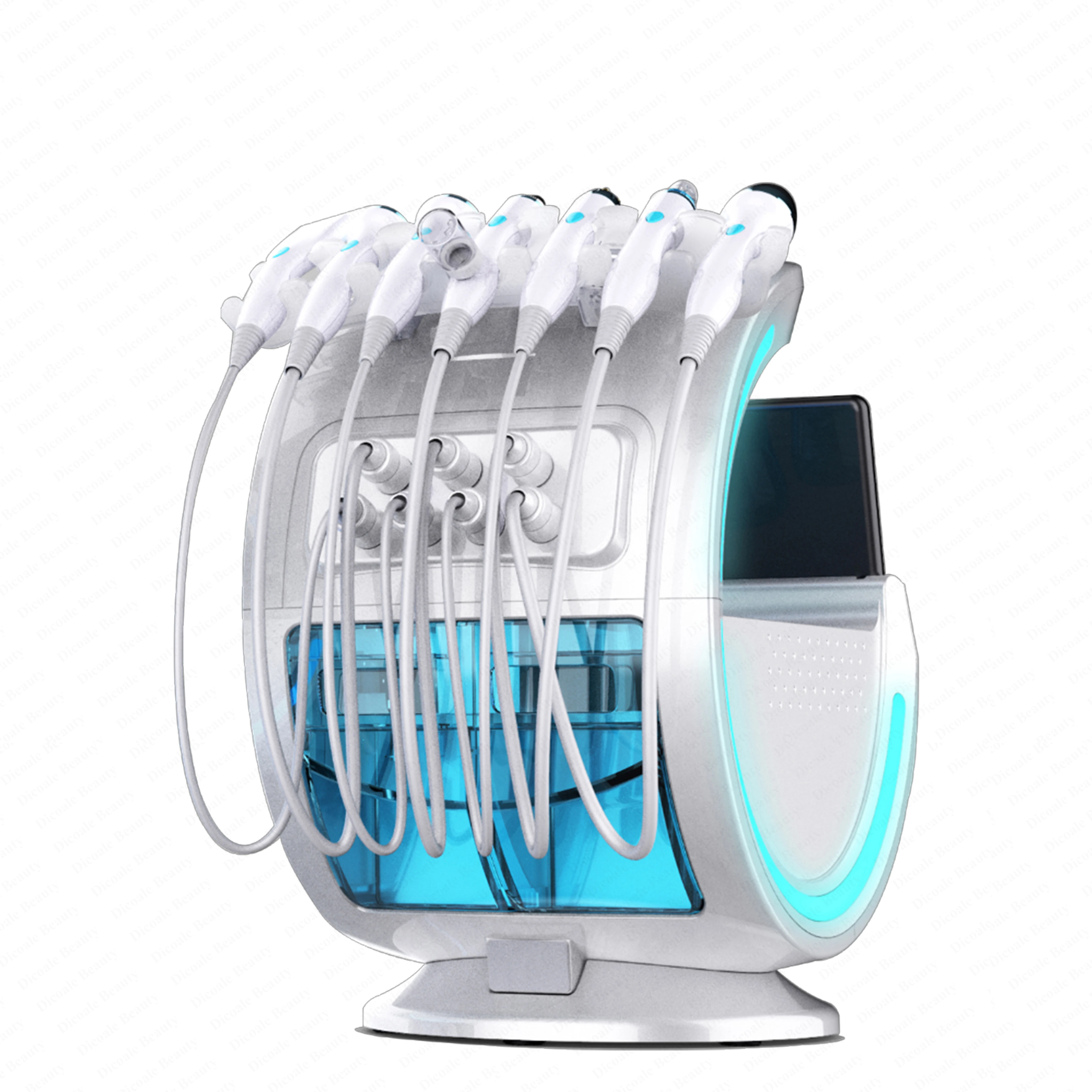 Trending 7 em 1 Ice Blue Hydro Dermoabrasão Máquina Skin Analyzer Cabeça Preta Remoção da pele Branqueamento Limpeza Facial Spa Dispositivo