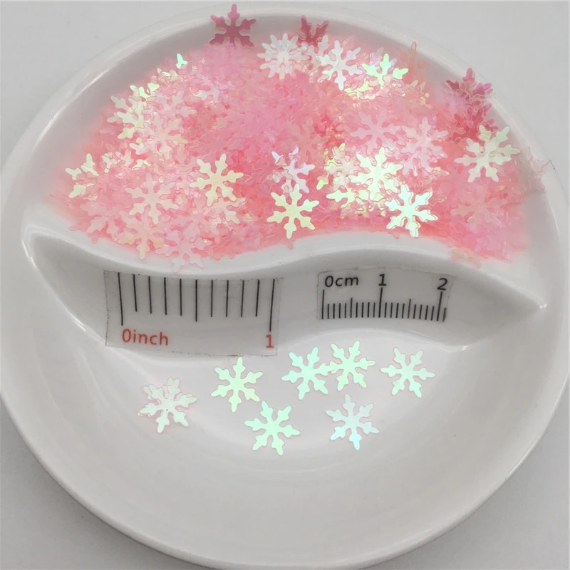 20g 9mm Snowflake Shape PVC loose Sequins Glitter Paillettes for Nail Art manicure/sewing/wedding decoration confetti