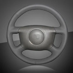 Auto Braid On The Steering Wheel Cover for Audi A2 (8Z) A3 (8L) Sprotback A4 (B5 B6) Avant A6 (C5) A8 (D2) S4 Car Braiding Cover