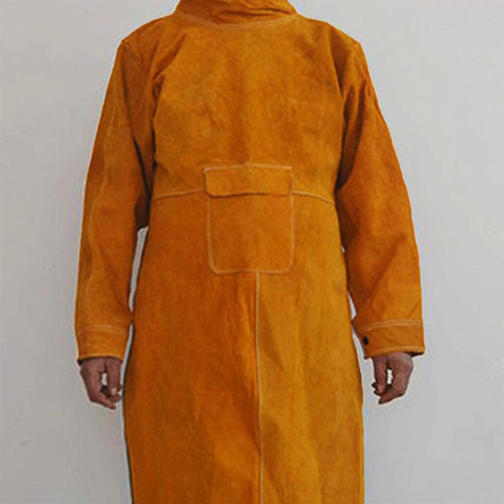 Cowhide Welders Aprons Flame Retardant Anti-Scalding Long Sleeve Blacksmith High Temperature Apron Welder Protect Clothing