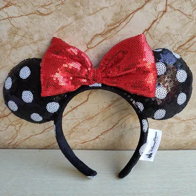 Disney Ear Headband Mickey and Minnie Mermaid Frozen Aisha Gingerbread Party Costume Cosplay Plush Adult/Kids Headband Gift