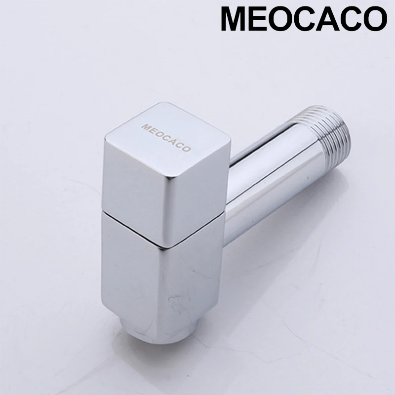 MEOCACO Bathroom Washing Machine Faucet Square Mop Faucet Wall Mount Garden Tap Bathroom Faucet Laundry Room Faucet, Chrome