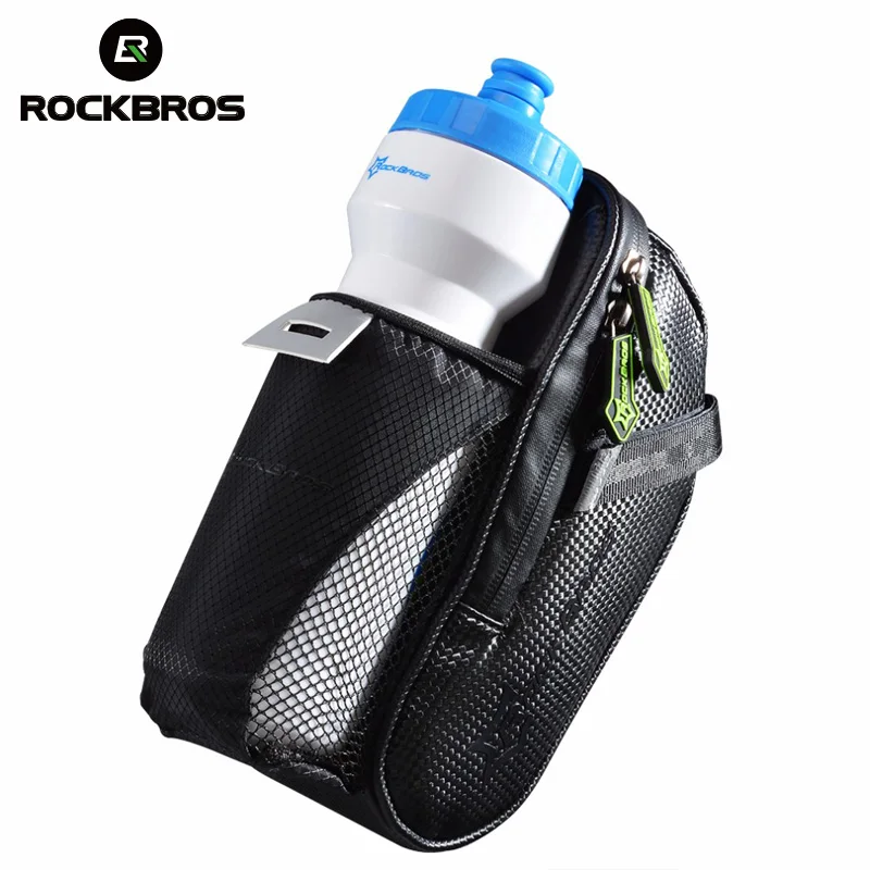 

ROCKBROS Bike Saddle Bag With Water Bottle Pocket MTB Road Bicycle Under Seat Bag Waterproof Tail Pannier Cycling Accessories