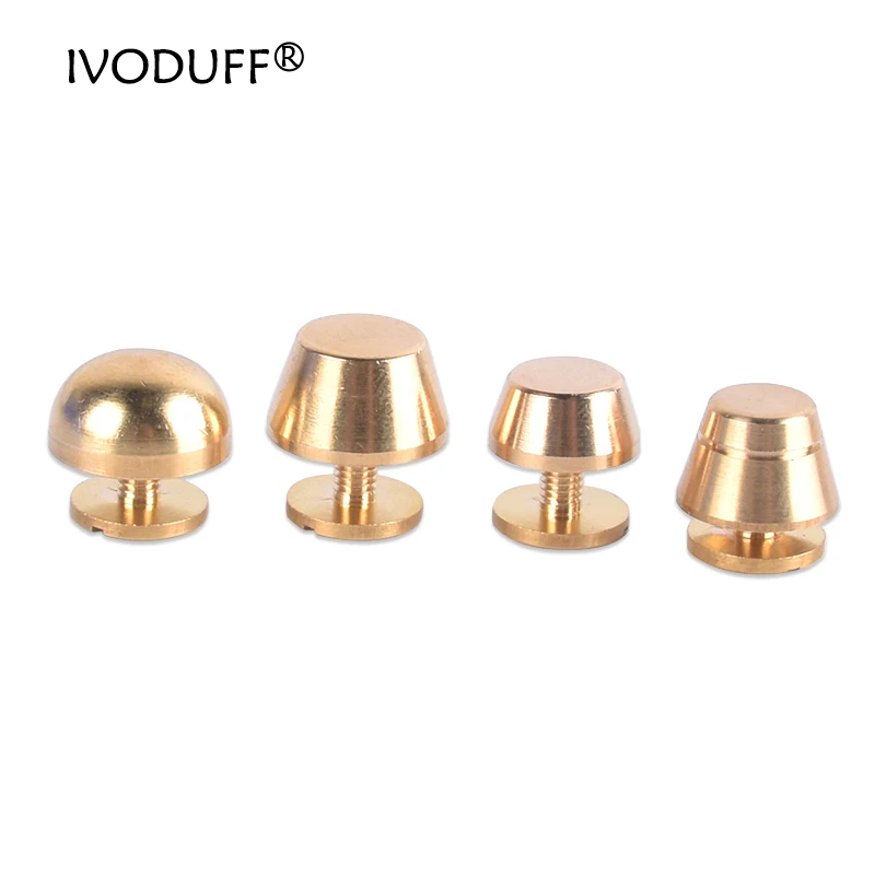 Metal Brass Bag Feet Stud, 12mm All Brass For DIY Purse, Metal Stud For Handbag Making