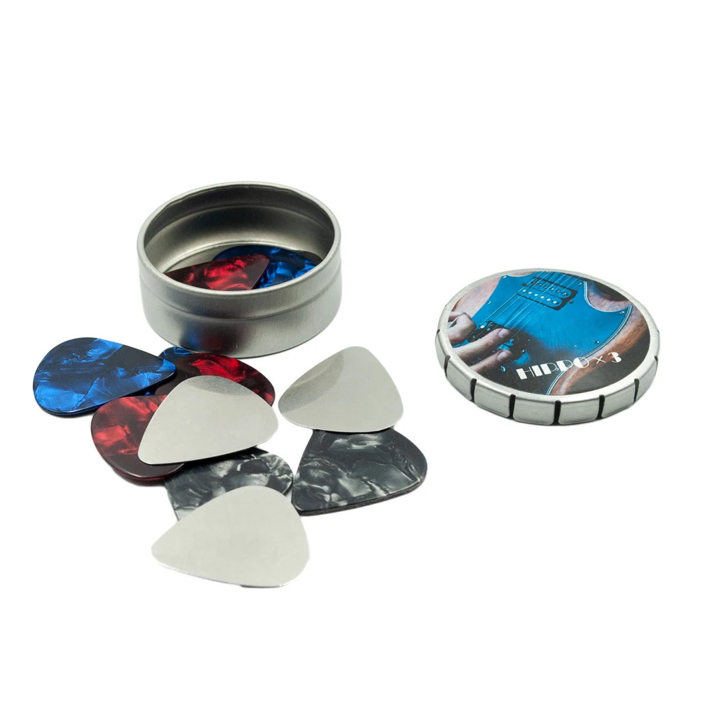 الملونة السيليلويد الغيتار اختيار LED الغيتار يختار الغيتار كابو موالف سلسلة اللفاف المعادن يختار ل الصوتية/الغيتار الكهربائي باس #6