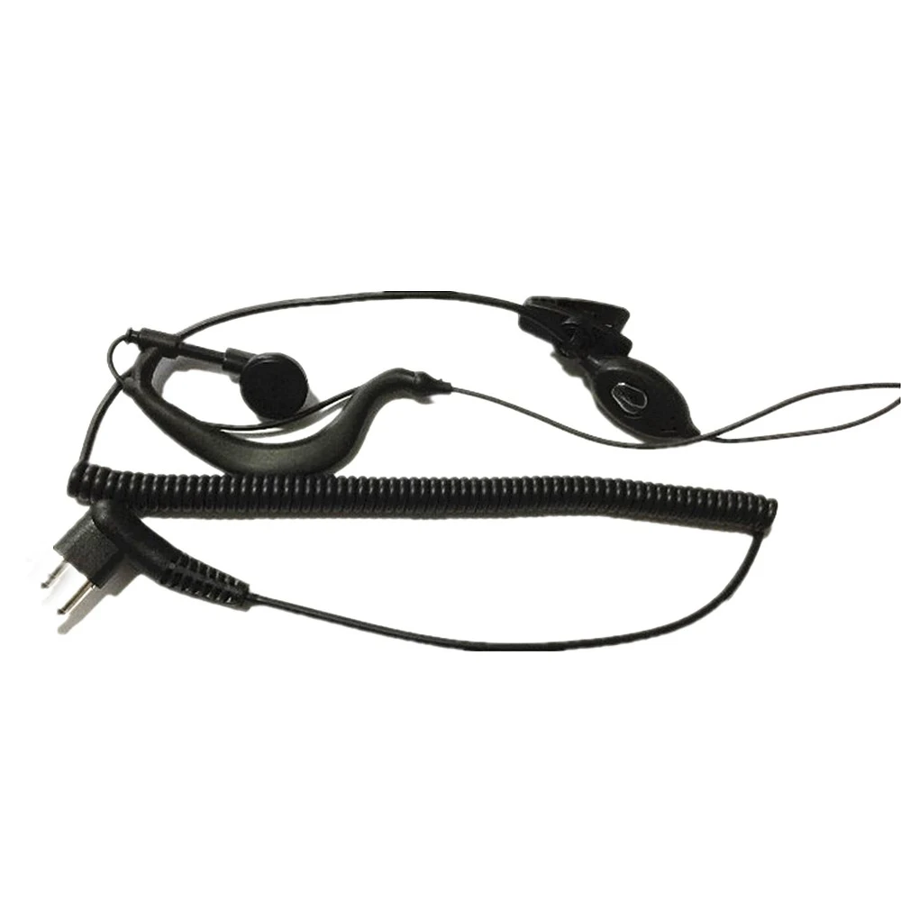 Fone de ouvido em forma de g com 2 pinos, fone de ouvido com microfone ptt para motorola, rádio bidirecional gp88s gp2000 cp88 cp100 cp150 cp250 cp300 sp50 +, com 10 peças