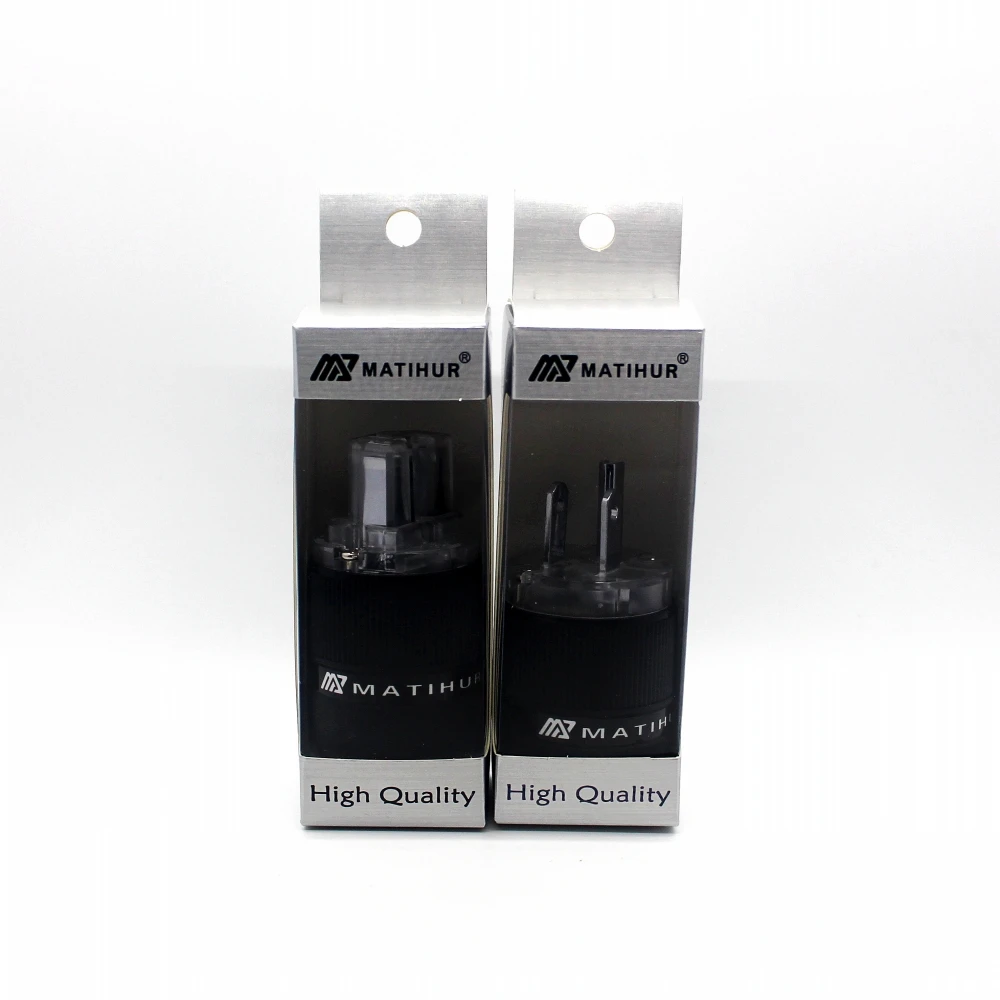 HiFi مجموعة واحدة ماتيهور النحاس الروديوم مطلي الولايات المتحدة التيار المتناوب قابس طاقة ذكر أنثى IEC موصل سالب