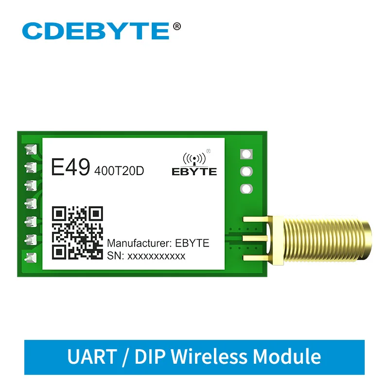 

Беспроводной модуль UART 433 МГц 20 дБм ISM DIP SMA Антенна E49-400T20D CDEBYTE GFSK 1,0 км недорогой беспроводной передатчик данных