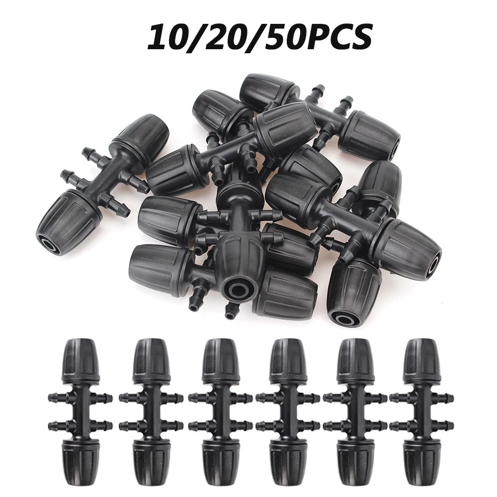 10/20/50Pcs Irrigation Adapter for 4/7mm and 8/12mm Hose Micro Hose Connector Joint Misting Watering Kits Tubing Connector