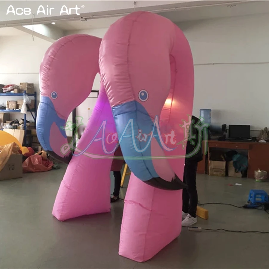 2025 Pink Inflatable Flamingo Head/Inflatable Animal Model For Outdoor Advertising/Event Promotion Made By Ace Air Art