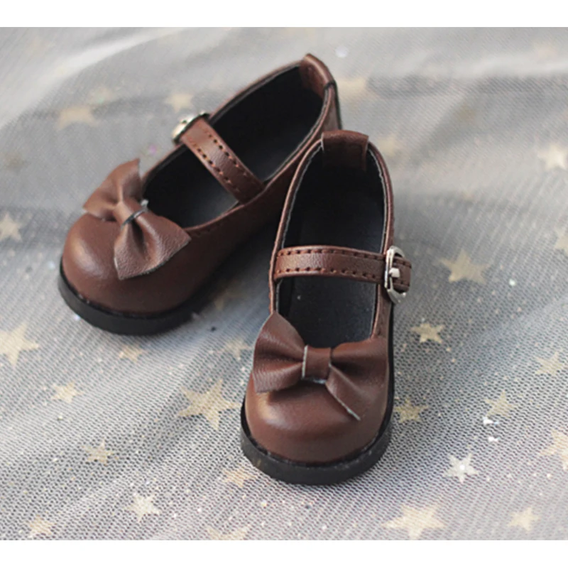 1/4 BJD shoes 6cm doll shoes with bowknot matte shoe for 1/4 BJD shoes MDD doll accessories doll shoes 5 colors