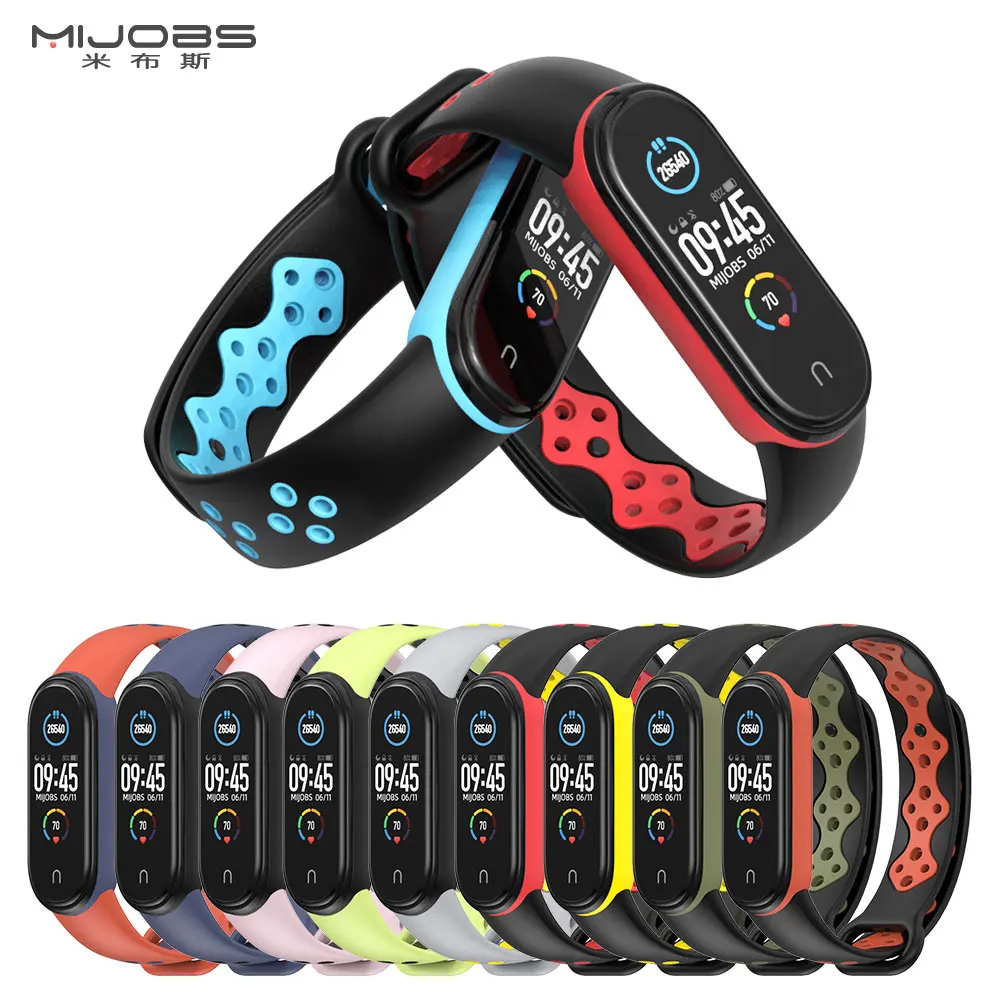 Strap For Amazfit Band 5 for Mi Band 5 6 7 Smart Bracelet Silicone Wristband Sport Strap for Miband 6 Global Band for Amazfit 5