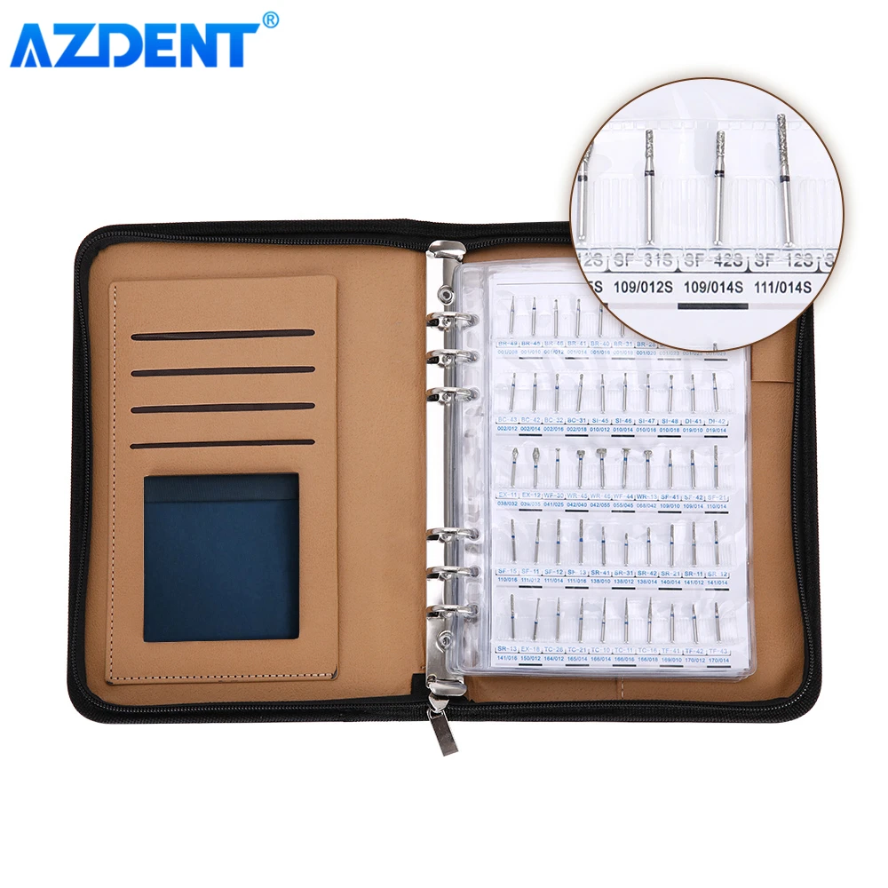 Dental Diamond Burs 210 Models AZDENT Demonstation Book Dia.1.6mm for High Speed Handpiece Dentistry Tools for Dentists