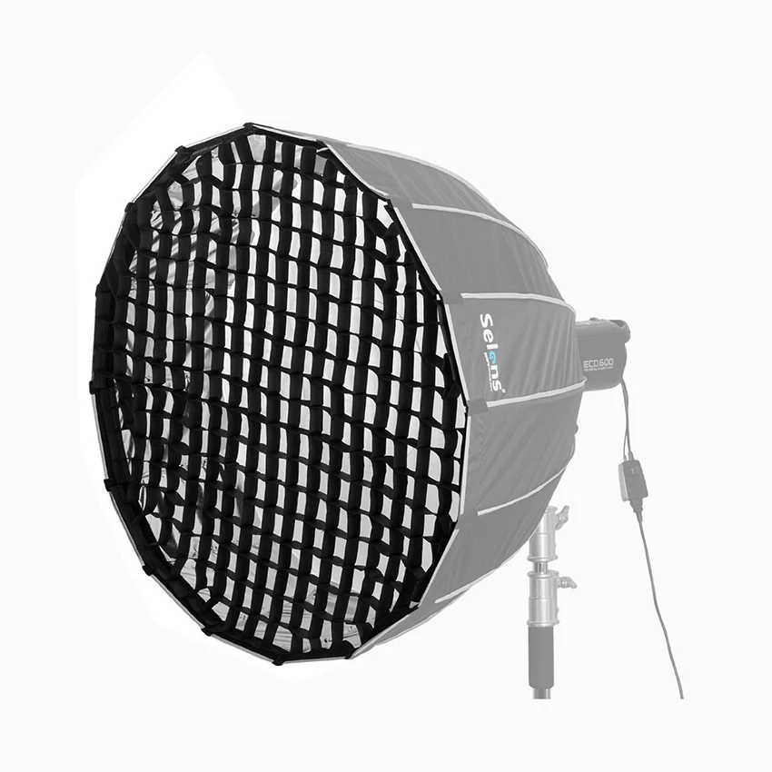 Selens Honeycomb Grid 90cm 120cm 150cm 190cm 16 Rods Hexadecagon Umbrella Softbox Deep Parabolic Studio Light Modifier Accessory