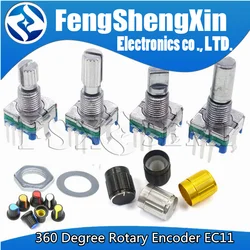 5 pz/lotto metà/prugna 360 gradi Encoder rotativo, lunghezza della maniglia 15mm 20mm codice interruttore/EC11/potenziometro digitale con interruttore 5Pin