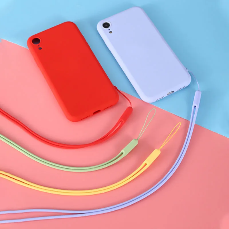 Cordino lungo in Silicone per cellulare cordino per telefono cinturini per polso cordini portachiavi cinturino carta d'identità palestra cavo per Badge USB corda per appendere