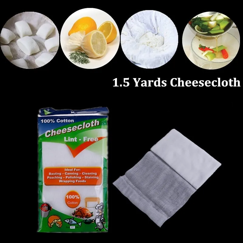 

1.5 Yards Gauze Cheesecloth Absorbent Fabric Cotton Cheese Cloth Baking Tool