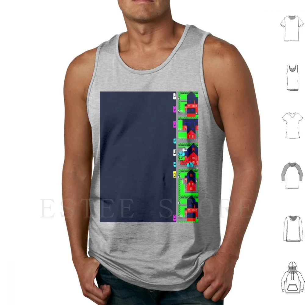 

Trashman-Map Detail Tank Tops Vest Sleeveless Spectrum Zx Spectrum Trashman Map Detail Pixel Art Pixel 8 Bits Game