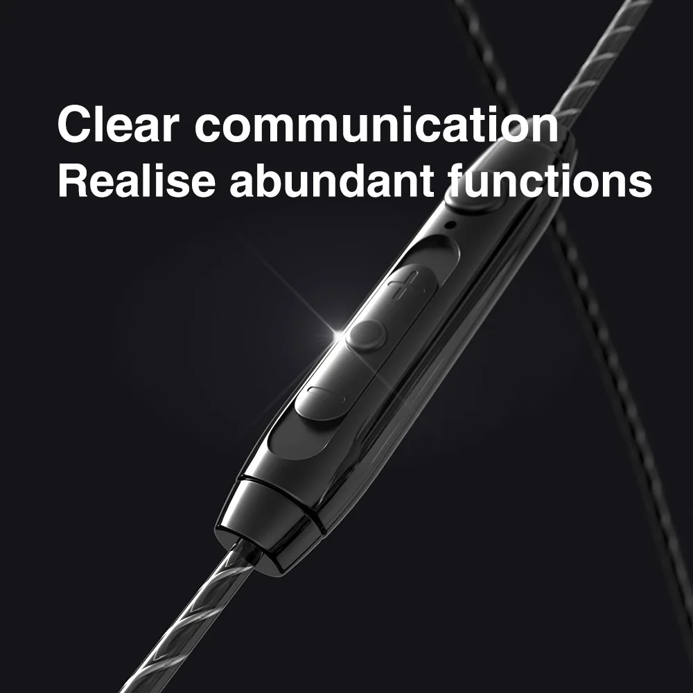 QKZ SK7 Dual Drive HiFi Wired Headphones Super Bass Earphone Sport Headset Music Earphones Noise Reduction Earbuds for Xiaomi