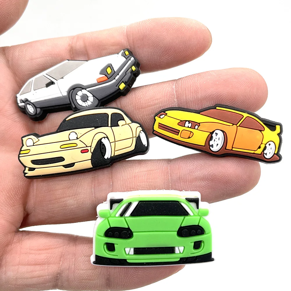 9kinds of JDM Cute cartoon car shoe charms  Accessories designer Shoe Decoration for Kid\'s Party