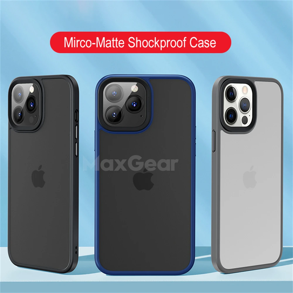 Luxury Silicone Shockproof Matte Armor Case For iPhone 14 13 12 11 Pro Max Mini X XS XR 7 8 Plus SE2 2022 Transparent Hard Cover