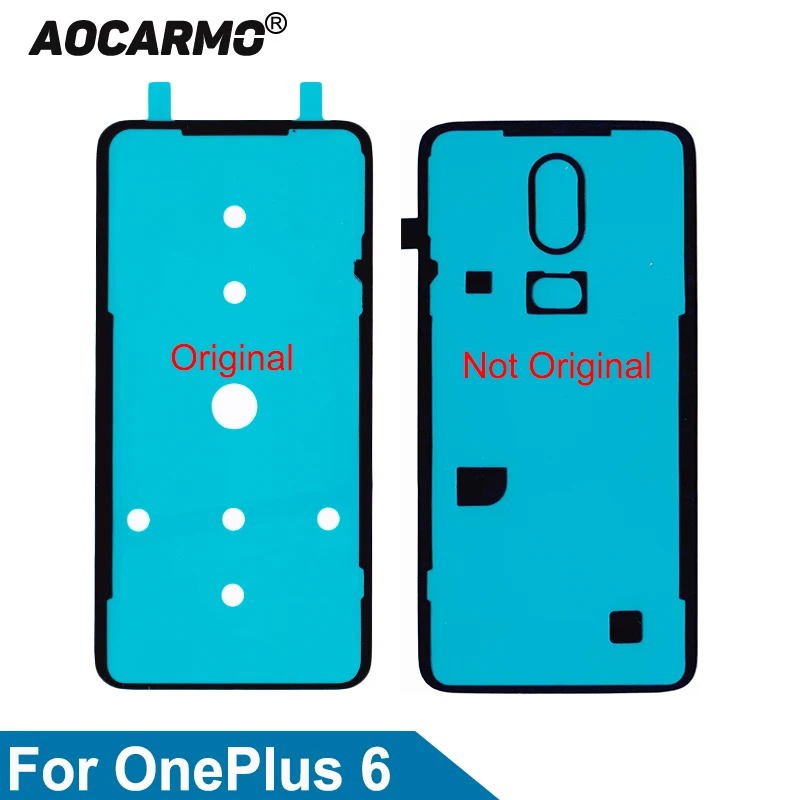 Aocarmo Back Door Battery Cover Adhesive Sticker Glue Tape For OnePlus 6 1+6 Replacement