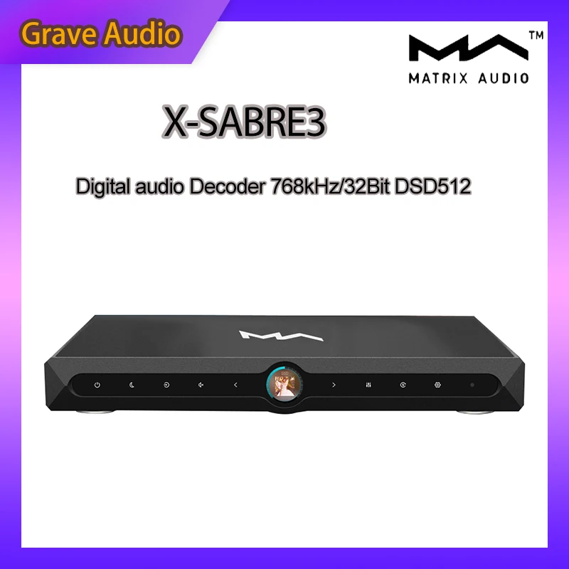 

MATRIX X-SABRE3 Streaming Audio hifi DAC support Tidal,Spotify RoonReady DLNA AirPlay Digital audio Decoder 768kHz/32Bit DSD512