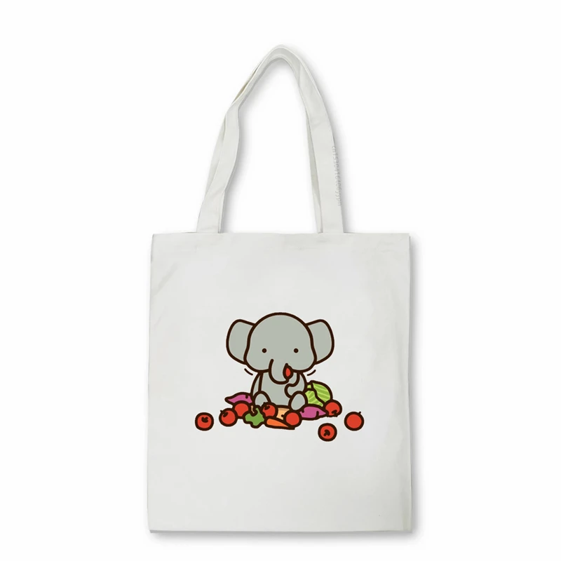 Bolso de mano de gran capacidad para mujer, bolsa de mano informal con estampado de pato y elefante, de la serie Animal