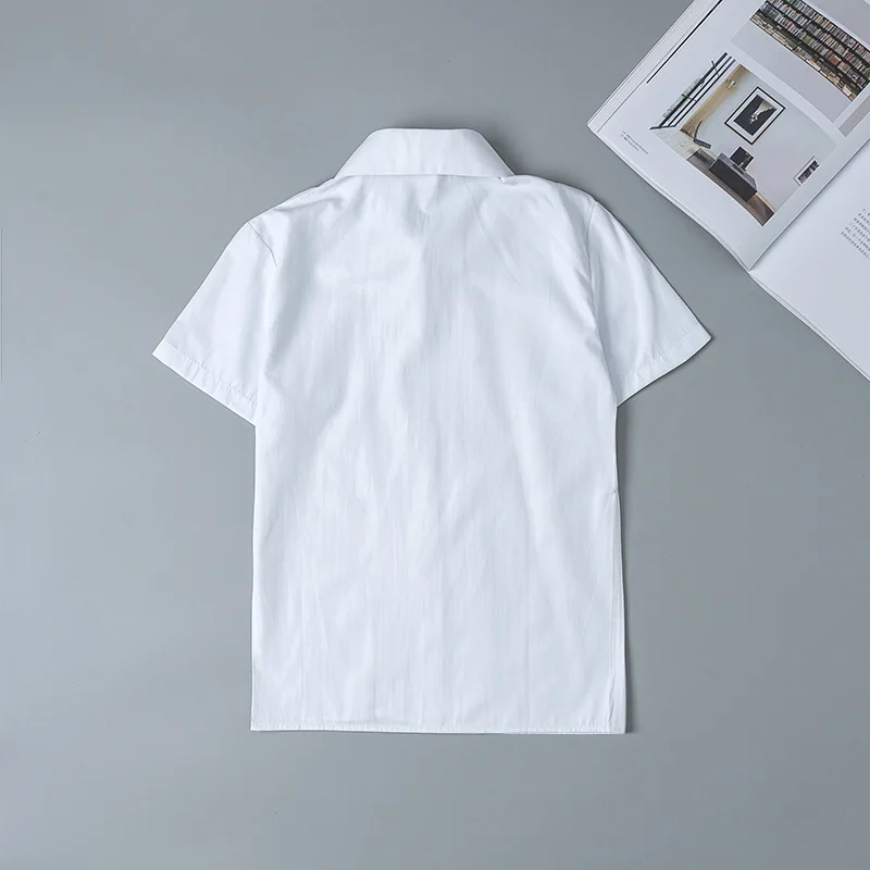 Japanese School Uniforms Short Sleeve White Shirt For Girls Embroidery School Dress Jk Sailor Suit Top Work Uniform For Women